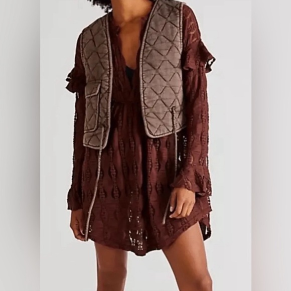 Free People Brown Tunic Top - Picture 3 of 11